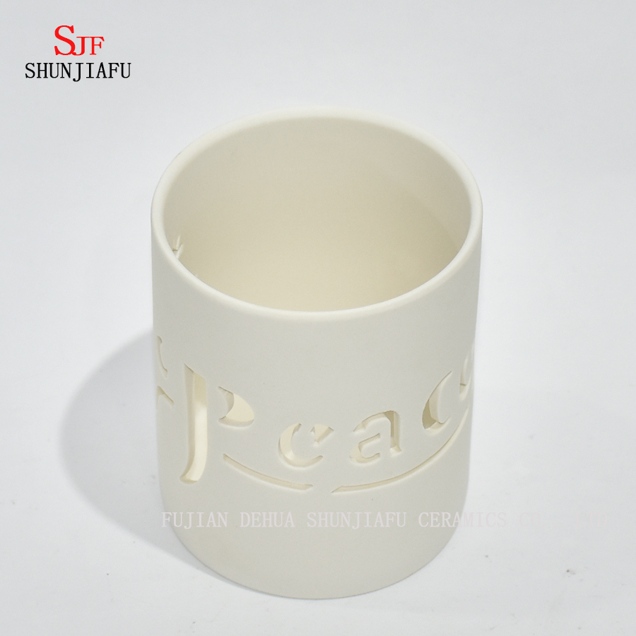 Keramik Teelichthalter Kerzenhalter Kerzenhalter für Teelichter maschinell geschnitzt / a