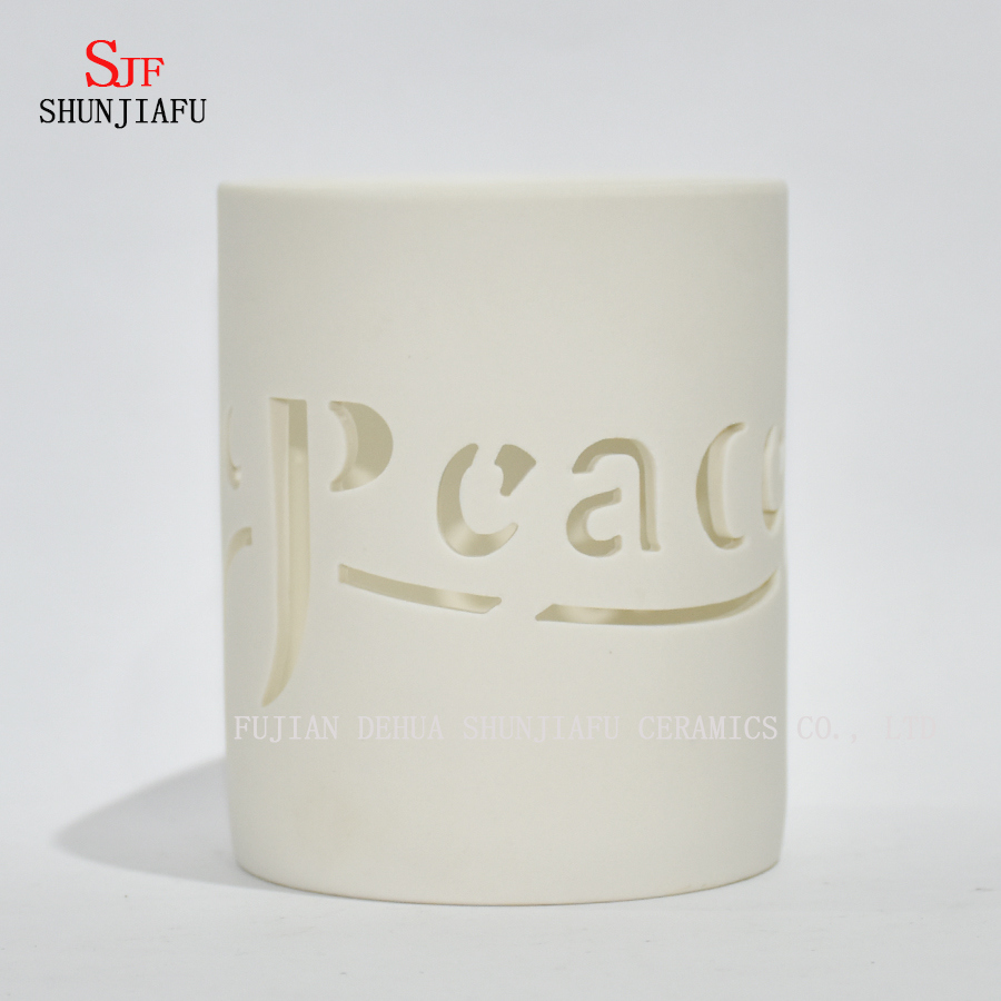 Keramik Teelichthalter Kerzenhalter Kerzenhalter für Teelichter maschinell geschnitzt / a