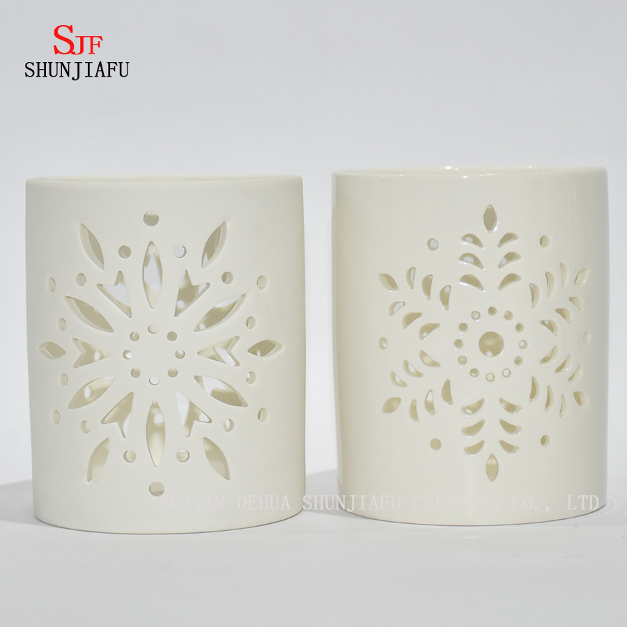 Keramik Teelichthalter Kerzenhalter Kerzenhalter für Teelichter maschinell geschnitzt / a