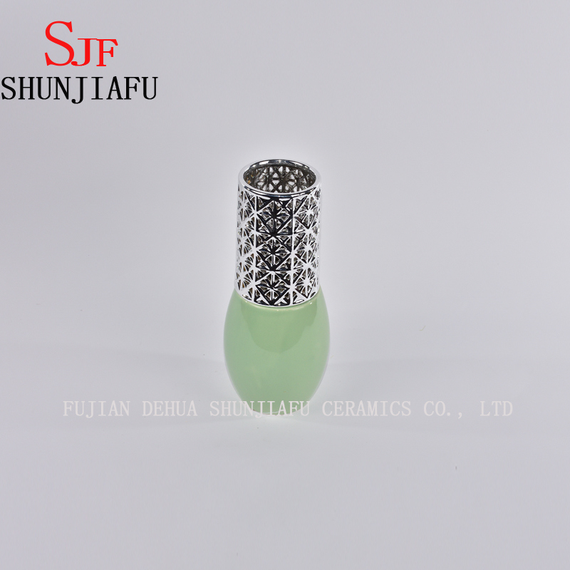 Mein Geschenk Wei&szlig;e dekorative Keramik Blumenvase