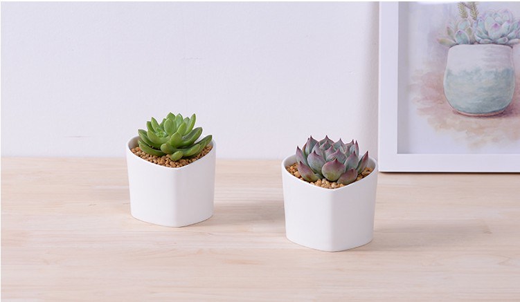 Dekorative Merkmale Pfirsichform Herzf&ouml;rmiger wei&szlig;er Blumentopf