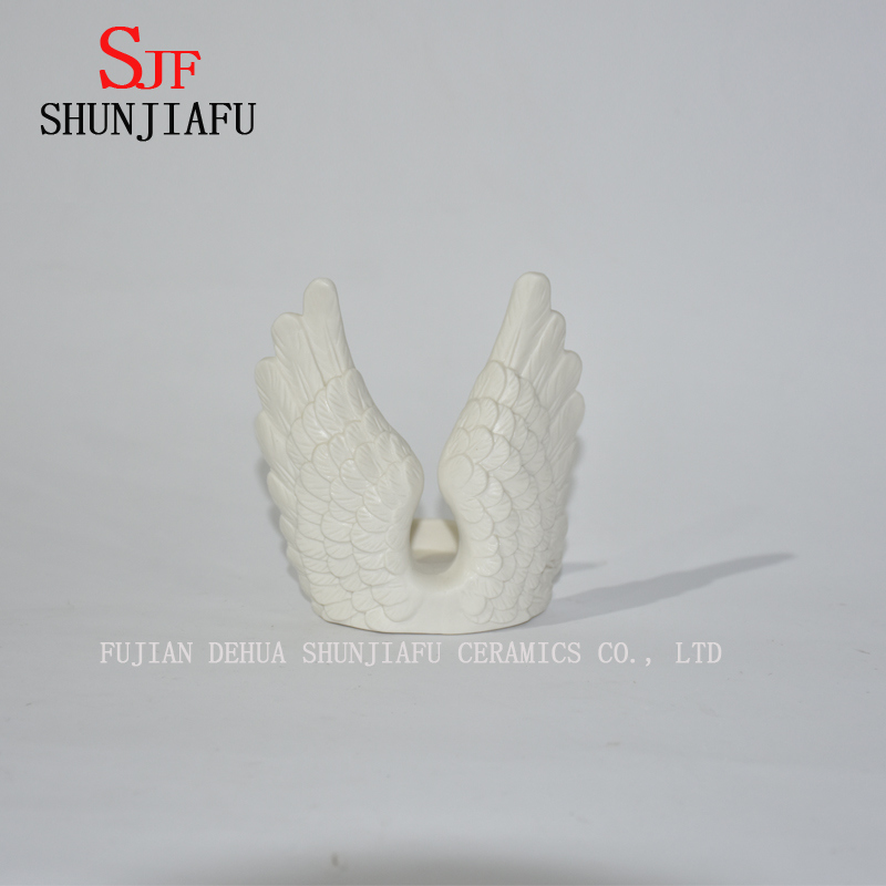Engelsfl&uuml;gel Keramik Kerzenhalter Ornamente / Home / Weihnachtsdekoration
