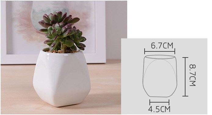 Keramik Wei&szlig;er Blumentopf Mini Desktop Einrichtungsgegenst&auml;nde