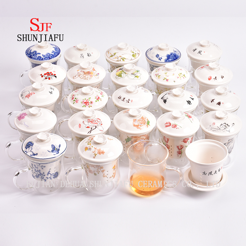 Mehr Stil und Farben B&uuml;ro Haushalt Blume Teetasse Keramik, 400ml