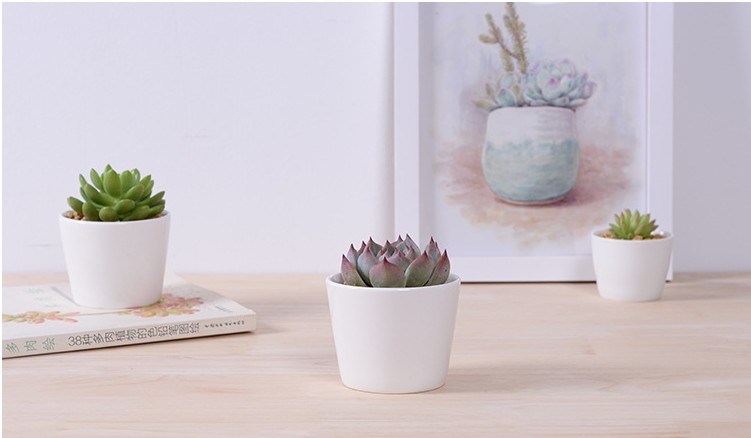 Gro&szlig;er runder Mini-Keramik-Blumentopf