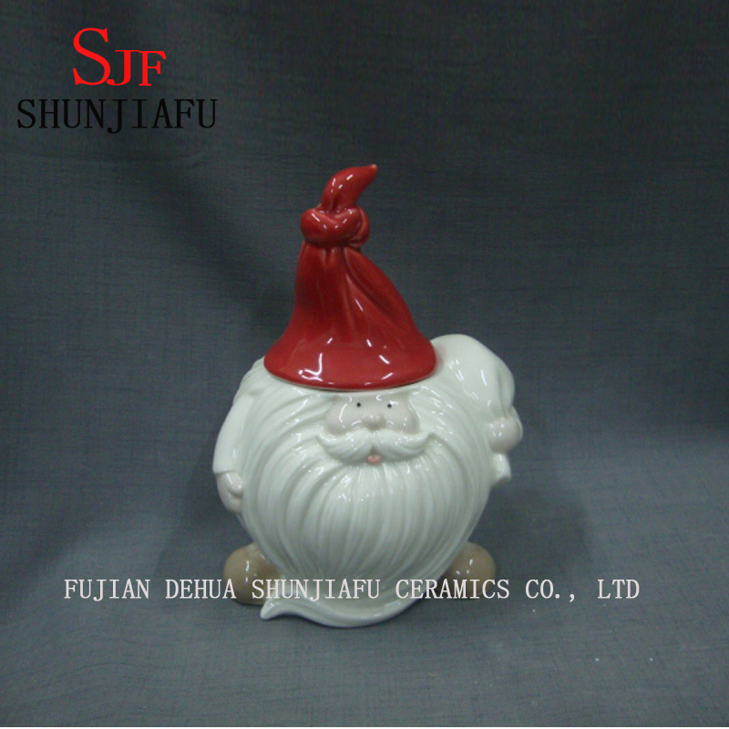 Keramik reizende Weihnachtsmannglas oder Familienweihnachtsdekorationen