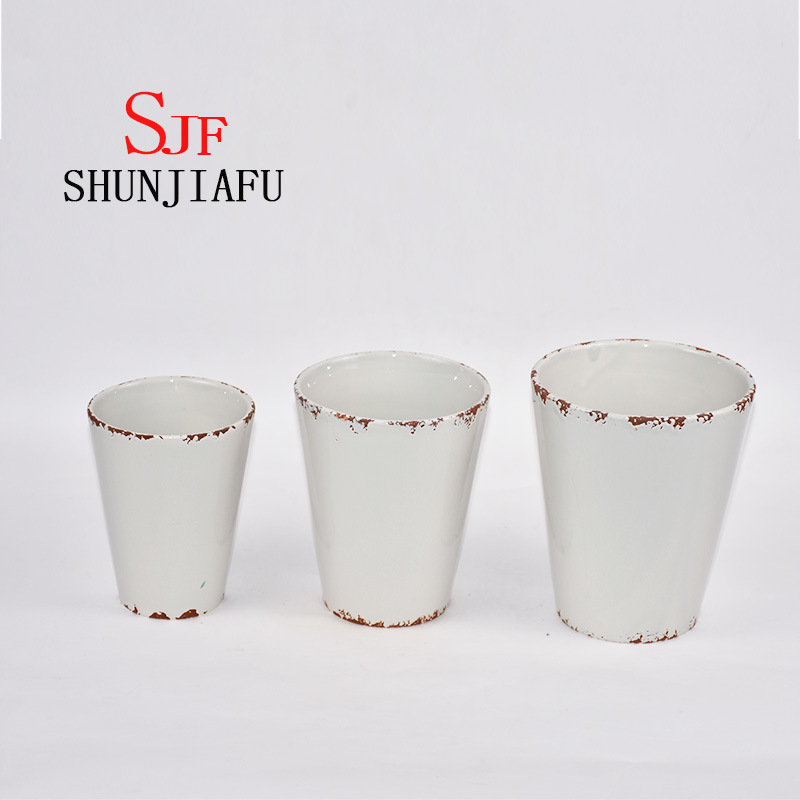 3 Gr&ouml;&szlig;e Vintage dekorative Keramik Pflanze Mister K&uuml;rbis Blumentopf