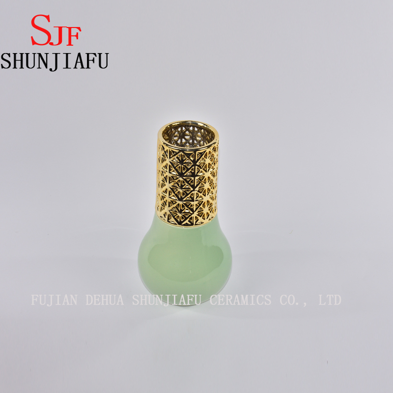 Mein Geschenk Wei&szlig;e dekorative Keramik Blumenvase