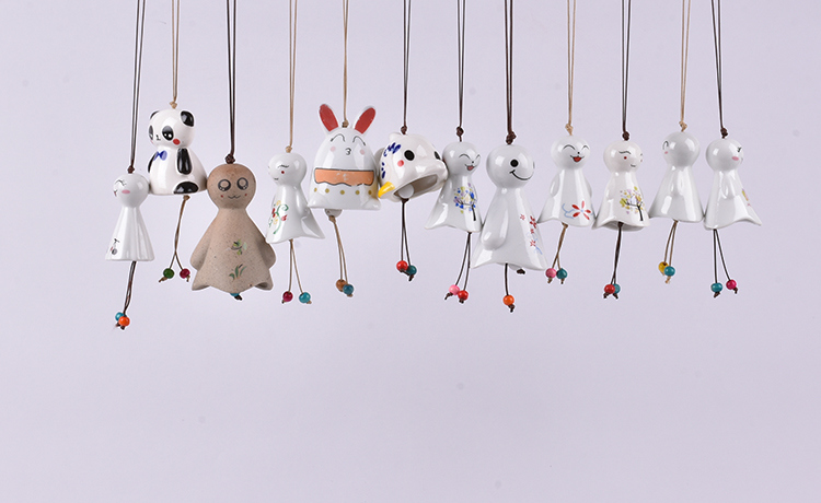 Verarbeitung von kundenspezifischen verschiedenen Zeichentrickfiguren Kreative Keramik-Gl&ouml;ckchen