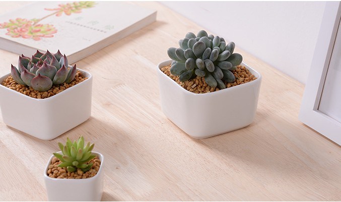 Tisch Couchtisch Circular Large Ceramic White Flowerpot