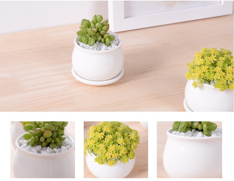 Factory Direct Wei&szlig;er kleiner Blumentopf mit unterschiedlicher Gr&ouml;&szlig;e