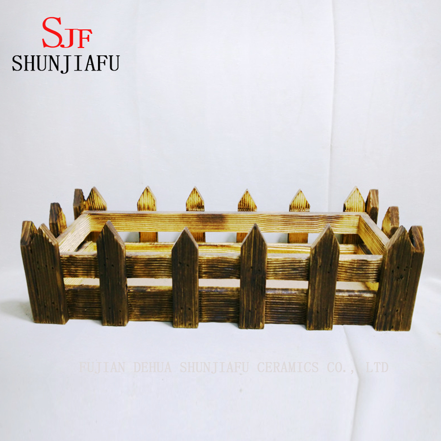 Wood Flowerpot Umweltfreundlicher h&ouml;lzerner Blumenpflanzer f&uuml;r Sukkulenten