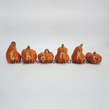 Buchstaben Form Figur Keramik Halloween Kürbis für die Dekoration