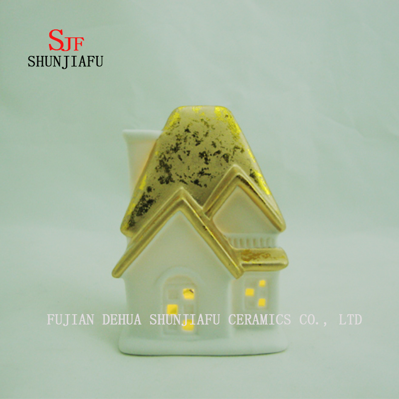 Kleines Haus Kerzenhalter Leuchtturm - Keramik Kerzenhalter - G.