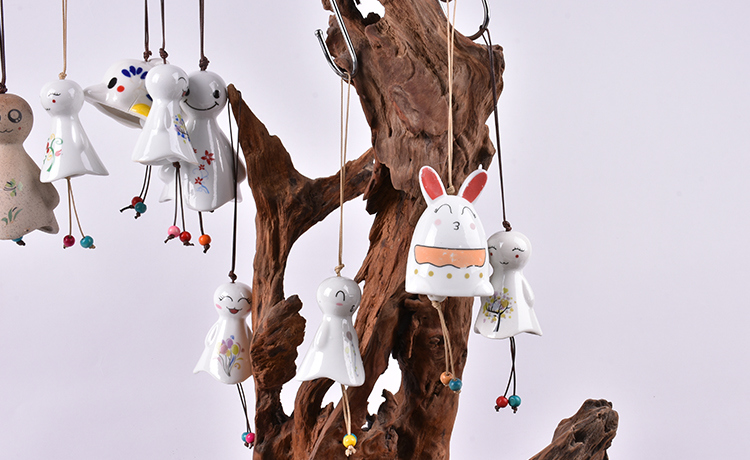 Verarbeitung von kundenspezifischen verschiedenen Zeichentrickfiguren Kreative Keramik-Gl&ouml;ckchen