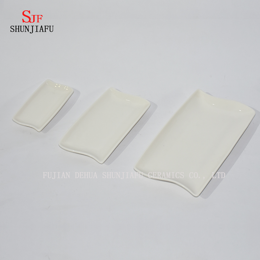 Verschiedene Formen. Wei&szlig;es Porzellan Geschirr Service Teller Sauce Dish