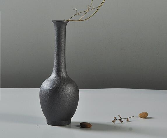 Moderne Mode Pers&ouml;nlichkeit Speziell geformte Keramik Schwarze Vase