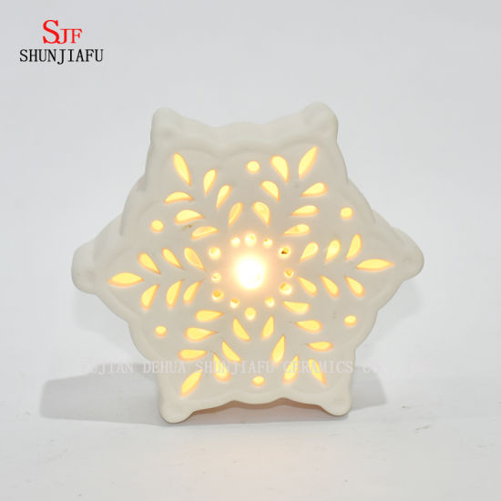 LED Keramik Kerzenständer / Weihnachtsgeschenk / Halloween / B.