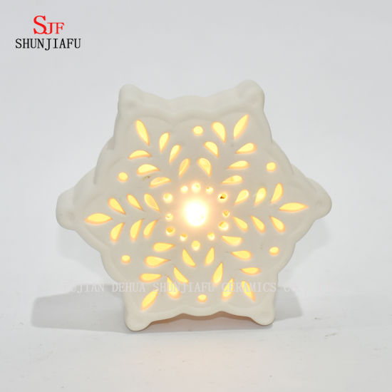 LED Keramik Kerzenständer / Weihnachtsgeschenk / Halloween / B.