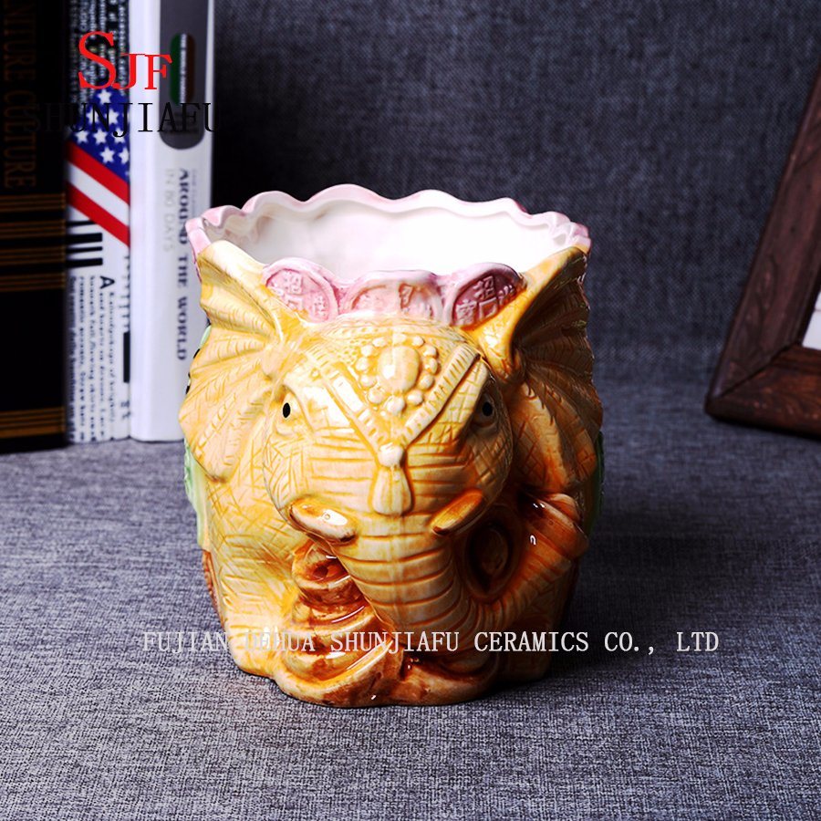 2017 Cute Elephant Flowerpot Sukkulenten Flowerpot Planter Indoor Outdoor