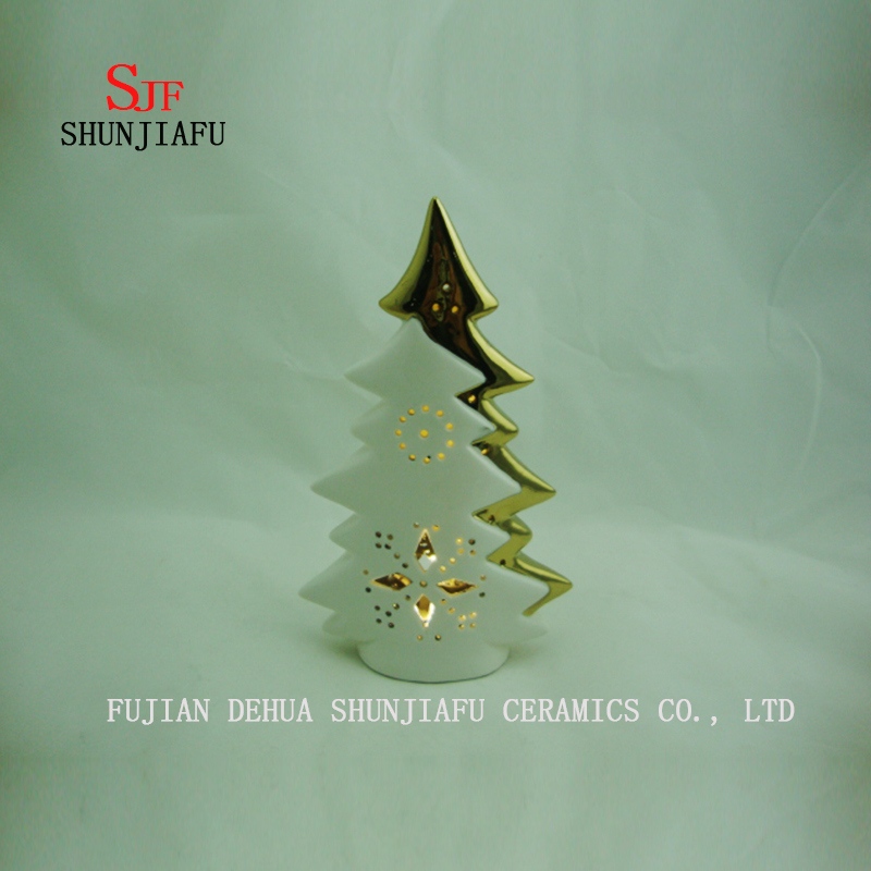 Doppelseitiger kreativer Weihnachtsbaumleuchter, Galvanikkeramik