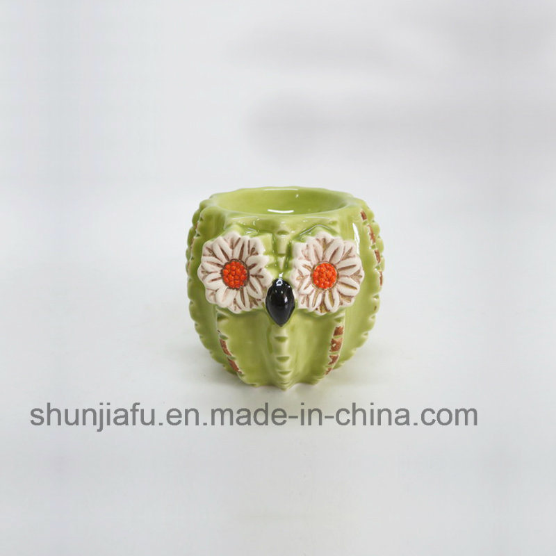 Keramikdekoration Green Cactus Type Vase