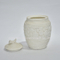 Weißer Keramikkanister, ein guter Aufbewahrungsassistent für Heimdekoration