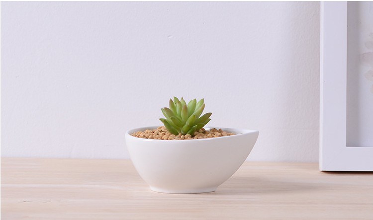 Schmuck charakteristische Pers&ouml;nlichkeit Desktop kleiner wei&szlig;er Blumentopf