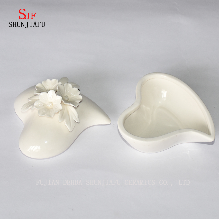 Love Shape Jewelry Organizer, Keramik-Schmuckschatulle