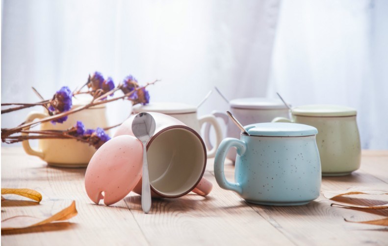 Keramik Fr&uuml;hst&uuml;ckstasse Keramik Tasse f&uuml;r Milch, Kaffee Porzellan Tasse