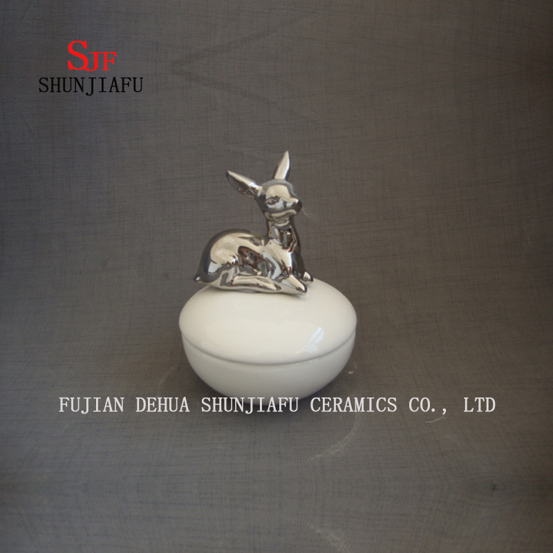 Die Deer Ceramic Jewellery Box, Ceramic Trinket Keepsake Box
