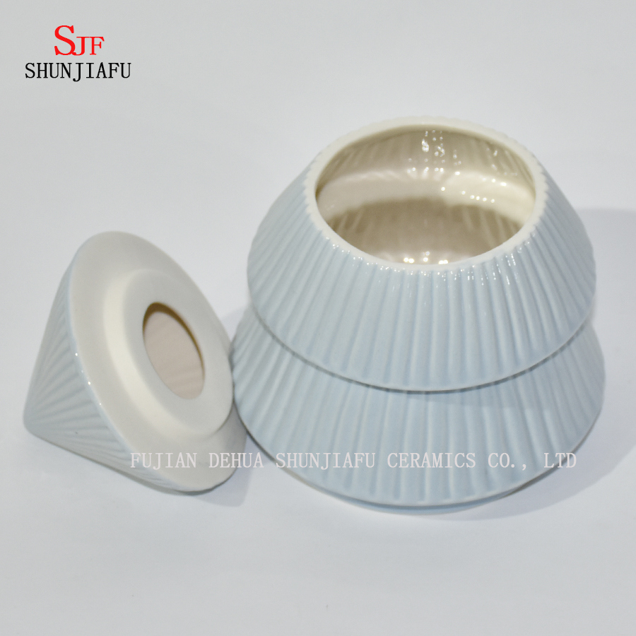 3-lagiger Keramikkanister blau