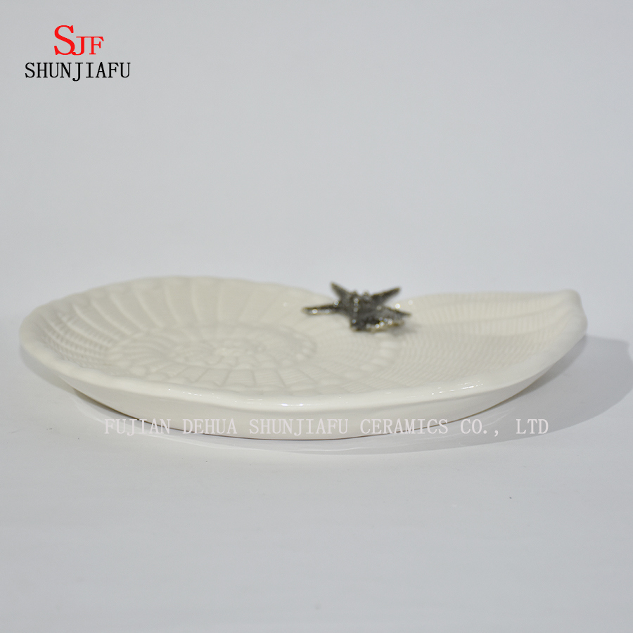 Keramische Fischgerichte Mehrzweckgeschirr Essteller-Ocean-Serie