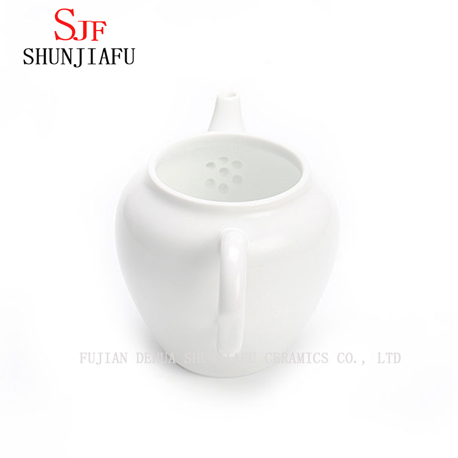 Wei&szlig;e klassische 6 Tassen Keramik-Teekanne zur Dekoration
