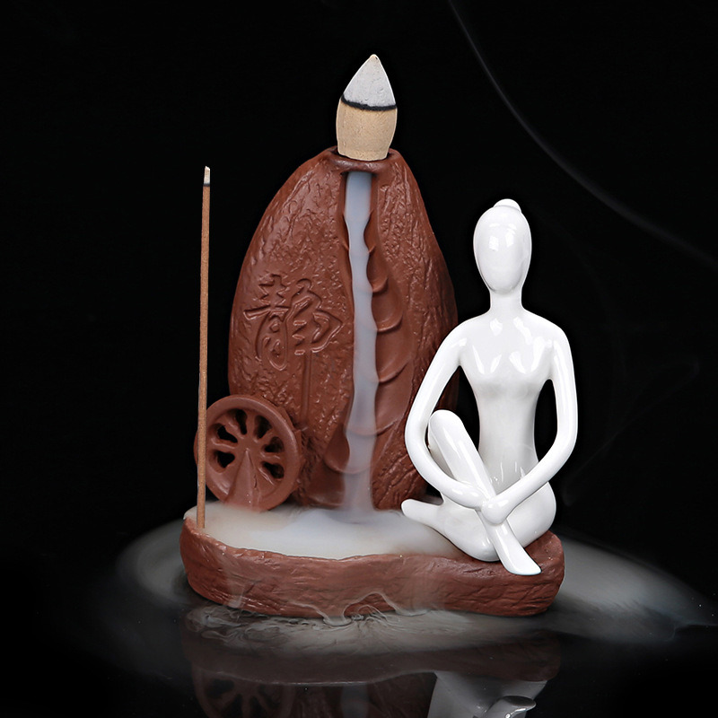 Originalit&auml;t Yoga Keramik Weihrauch Brenner R&auml;uchergef&auml;&szlig;