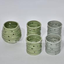 Keramikkerzenhalter für die tägliche Dekoration Grün