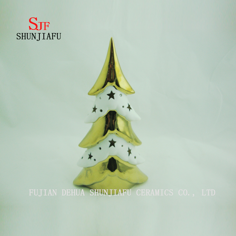 Tischkeramik beleuchtete Beschichtung Keramik Galvanik Weihnachtsbaum