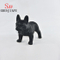 Keramik Sitting French Bulldog Keramik mit schwarz glasiertem Wasser Finish