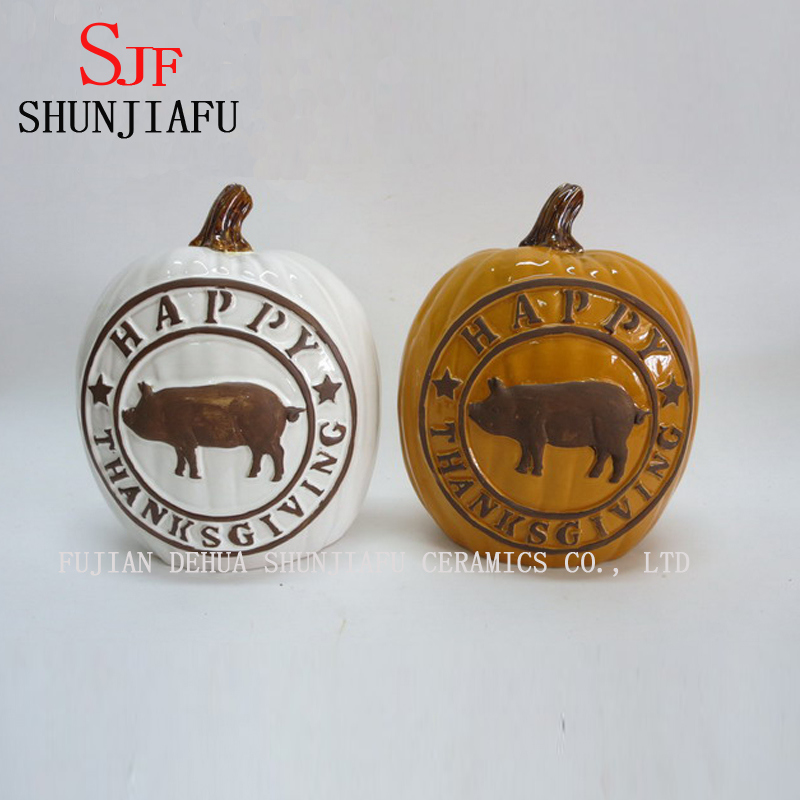 Keramik K&uuml;rbis M&ouml;bel f&uuml;r Thanks Giving Day