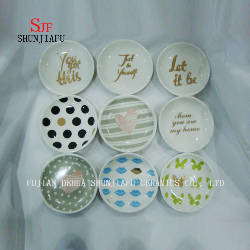 Keramische Gew&uuml;rzschalen Vorspeisenteller, Porzellan Untertassen Sch&uuml;ssel Geschirr (Herzform)