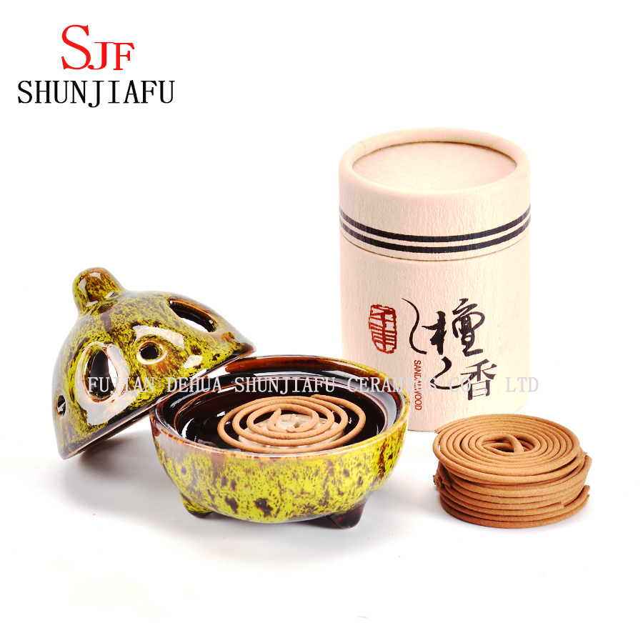 Runder Terrakotta-Moskito-Spulenhalter