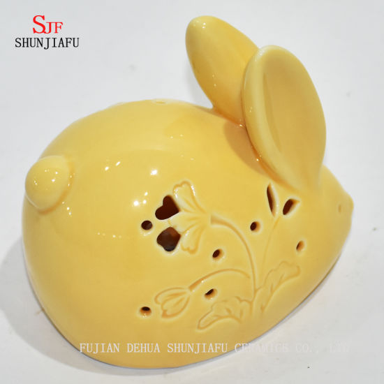 Little Yellow Rabbit Weihnachtsgeschenke & Dekor Keramik Teelicht Kerzenhalter Set