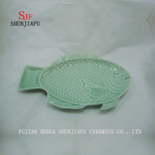 Keramik Fischplatte Mehrzweck Glasur Sauce Essig Geschirr Geschirr Teller-Ocean Serie