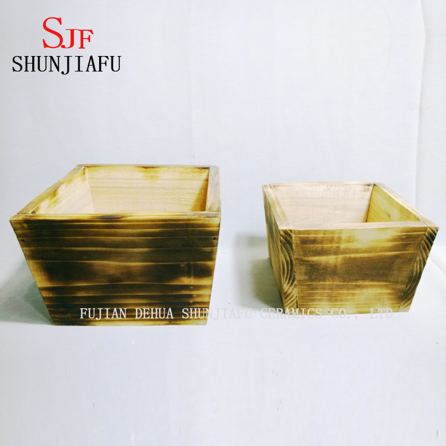 Kreativer Pflanzer aus Holz Kleine Pflanzgef&auml;&szlig;e aus Holz f&uuml;r Sukkulenten