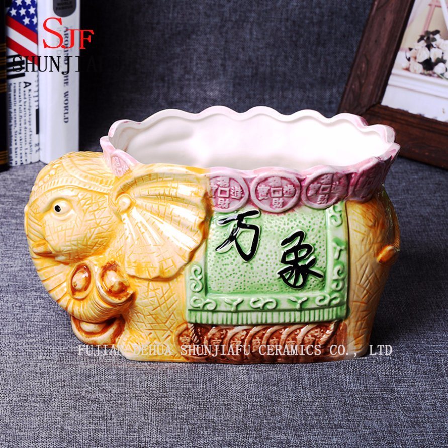 2017 Cute Elephant Flowerpot Sukkulenten Flowerpot Planter Indoor Outdoor