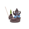 Kreative Wohnkultur Die blaue Keramik Ganesha / Keramik Ganesha Statue Räuchergefäß Rückfluss Weihrauchbrenner - blau