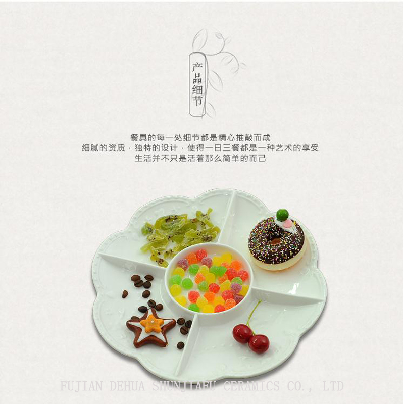 Exquisites CCeramic Obst -Teller -Nachmittag Tee -Tablettkuchen -Dessert