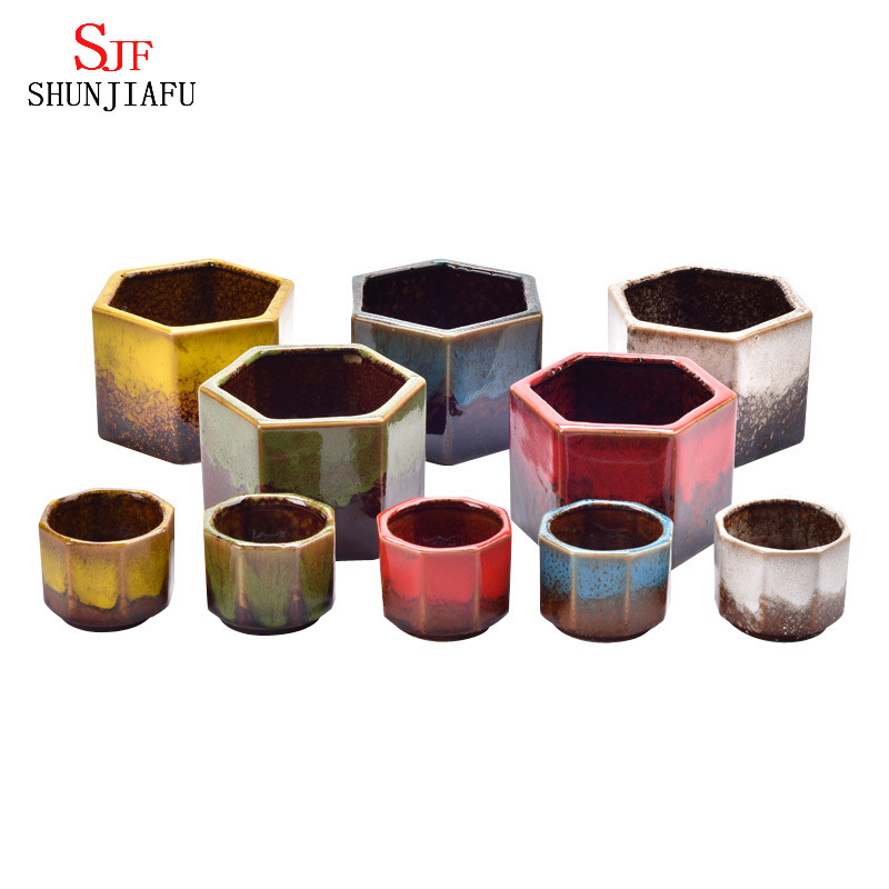 Geschenke & Dekor Keramik Blumentopf Steingut Pflanzgef&auml;&szlig;