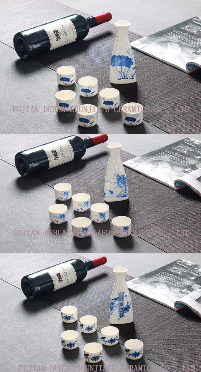 Dreieckwein-Set, Keramikutensilien-Tasse Wein, Wein, um Wein zu trinken