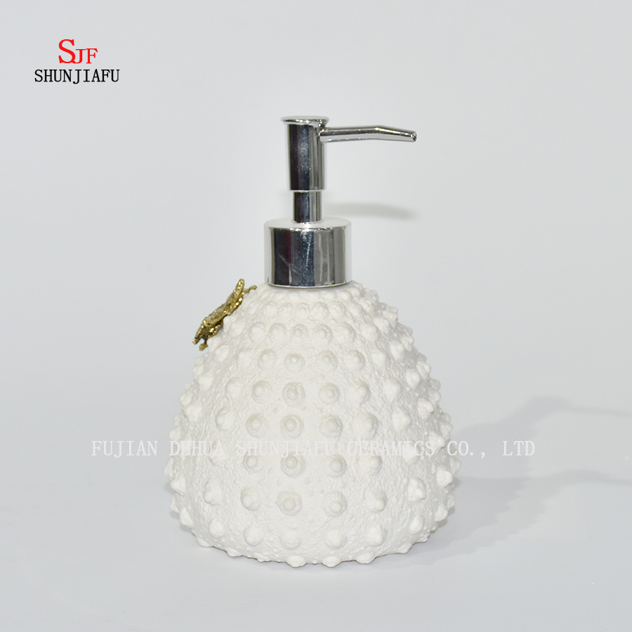 3-teiliges wei&szlig;es Keramik-Badezimmerzubeh&ouml;rset /, Becher, Seifenschale & Spender